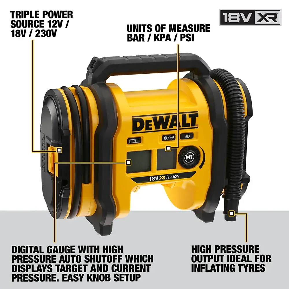 DEWALT® 18V XR® Inflator (Tool Only)