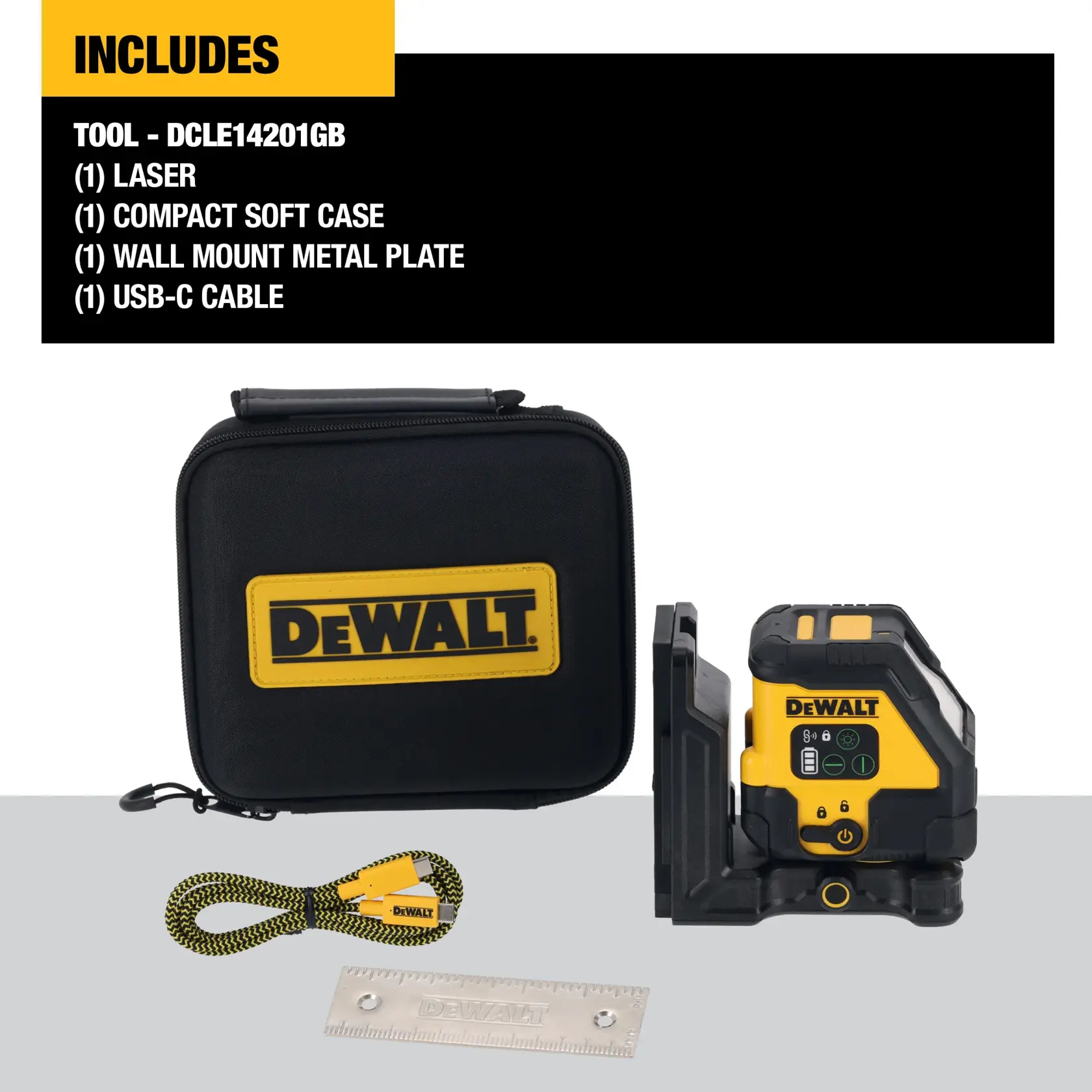 DEWALT® USB Cross Line Green Beam Laser