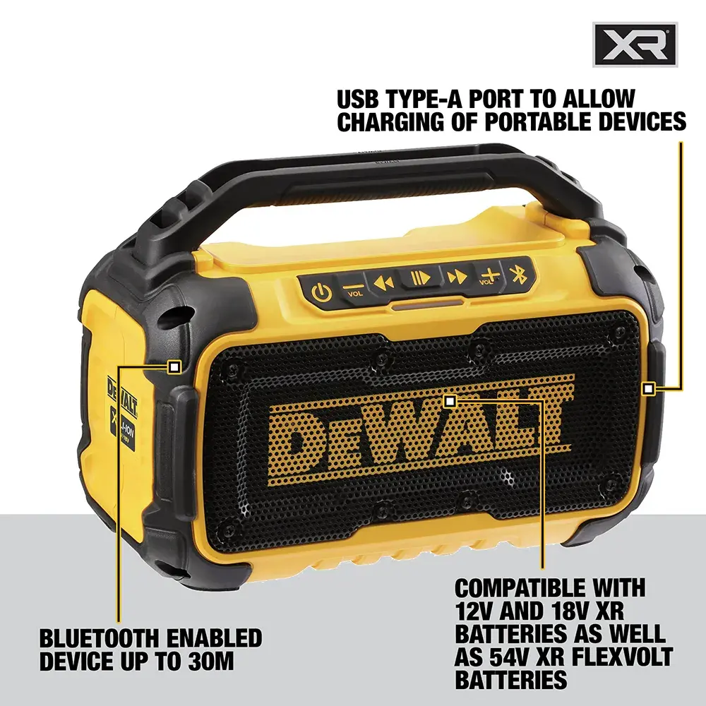 DEWALT® XR® Cordless Bluetooth® Compact Speaker (Tool Only)