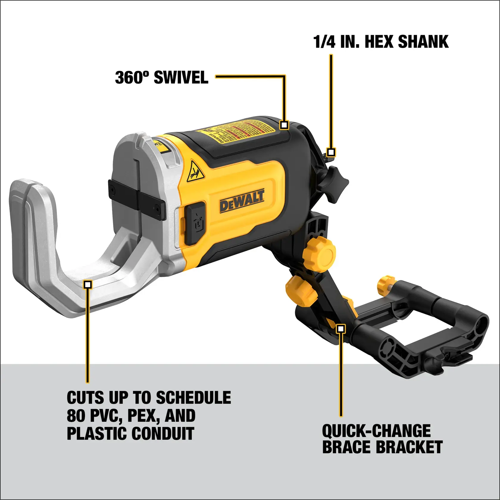 DEWALT® Impact Attachment for PVC/PEX Pipe Cutter