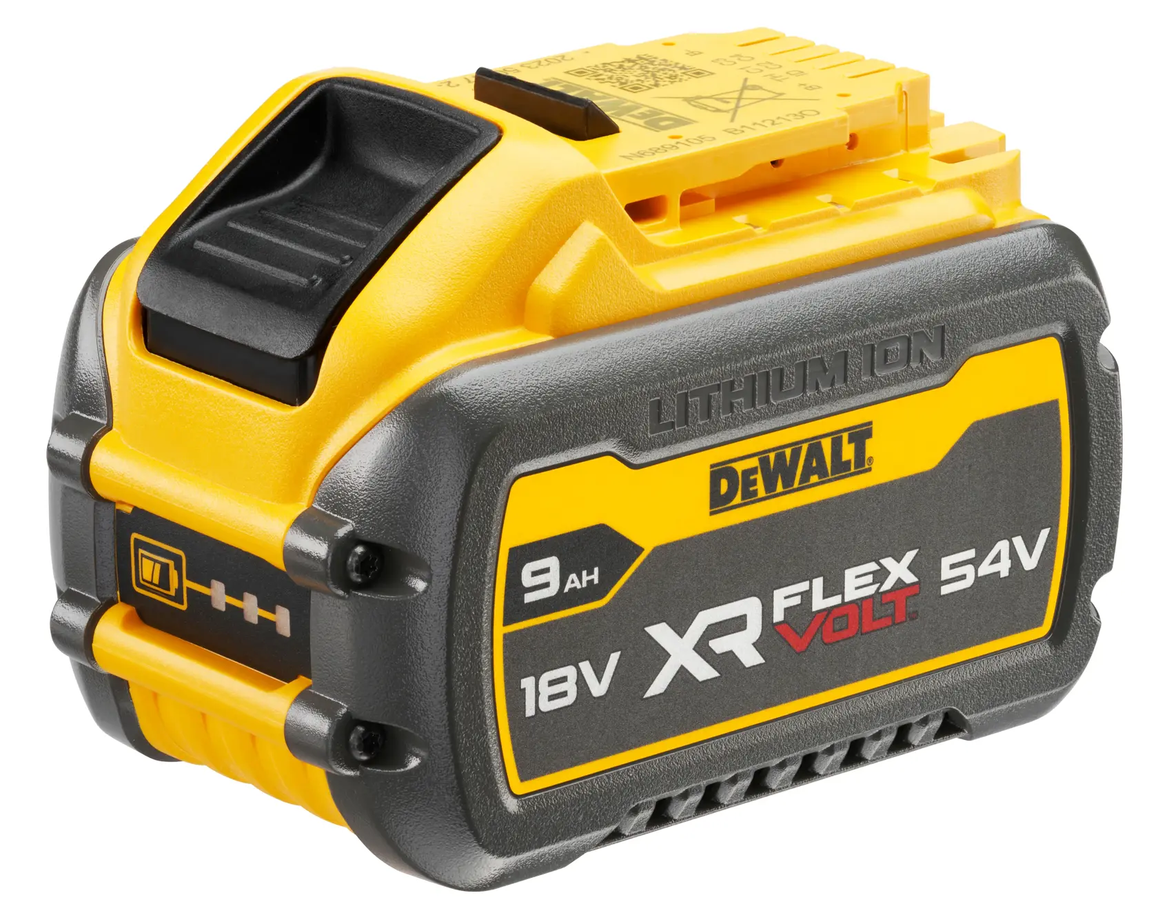 DEWALT FLEXVOLT logo with DEWALT in bold yellow letters and FLEXVOLT in white and red letters on a black background.