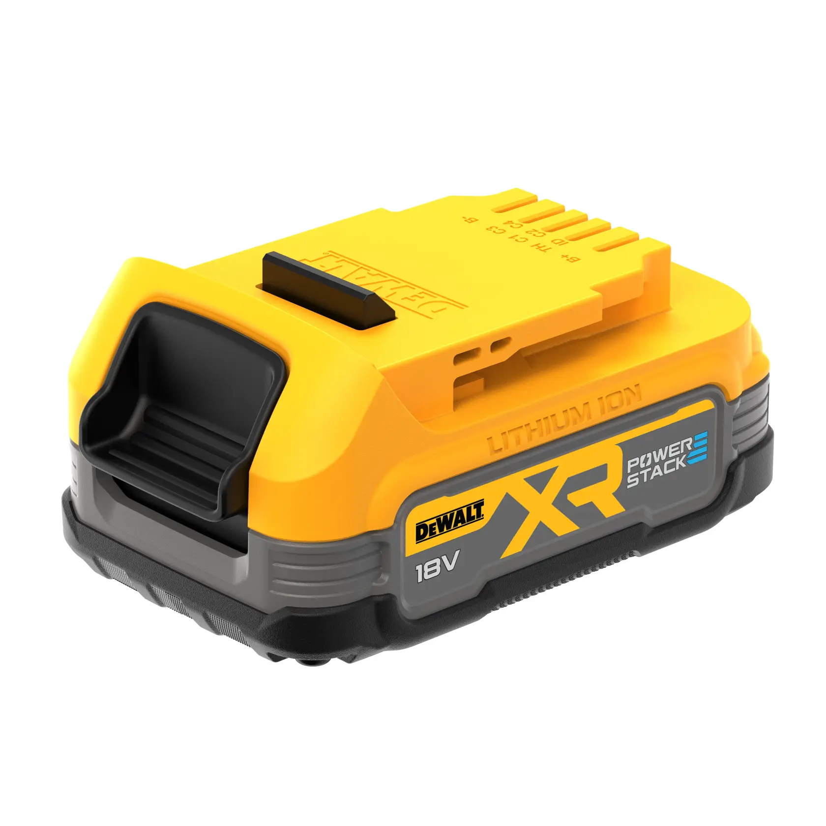 DEWALT graphic showing '20V MAX*' in large gray and yellow text inside a black and gray rectangle, with a yellow and black background.