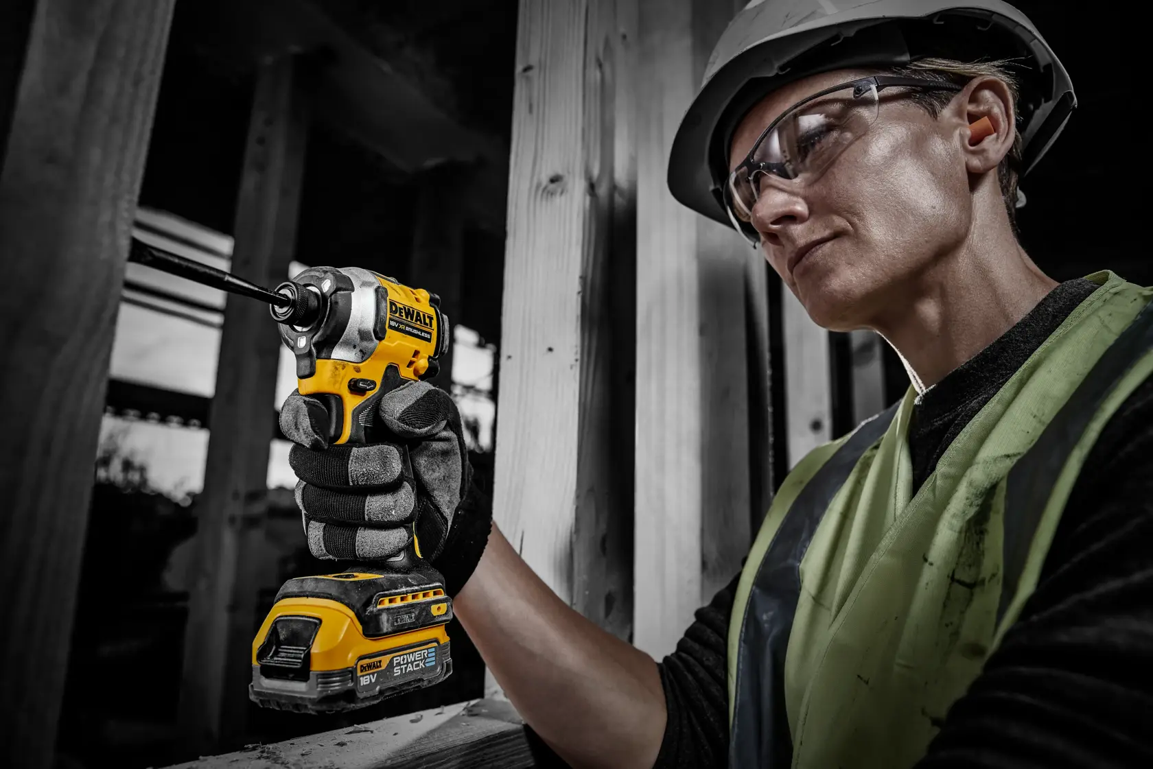 DEWALT graphic showing '20V MAX*' in large gray and yellow text inside a black and gray rectangle, with a yellow and black background.
