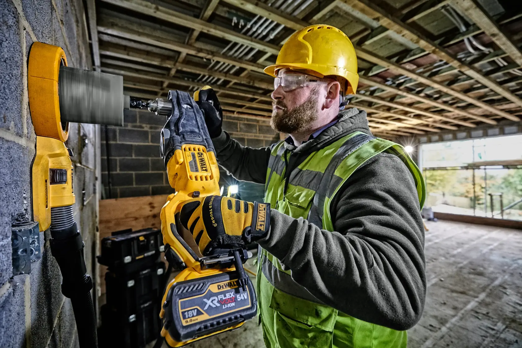 DEWALT® 54V XR® Brushless Right Angle Stud, Joist and Core Drill (Tool Only)