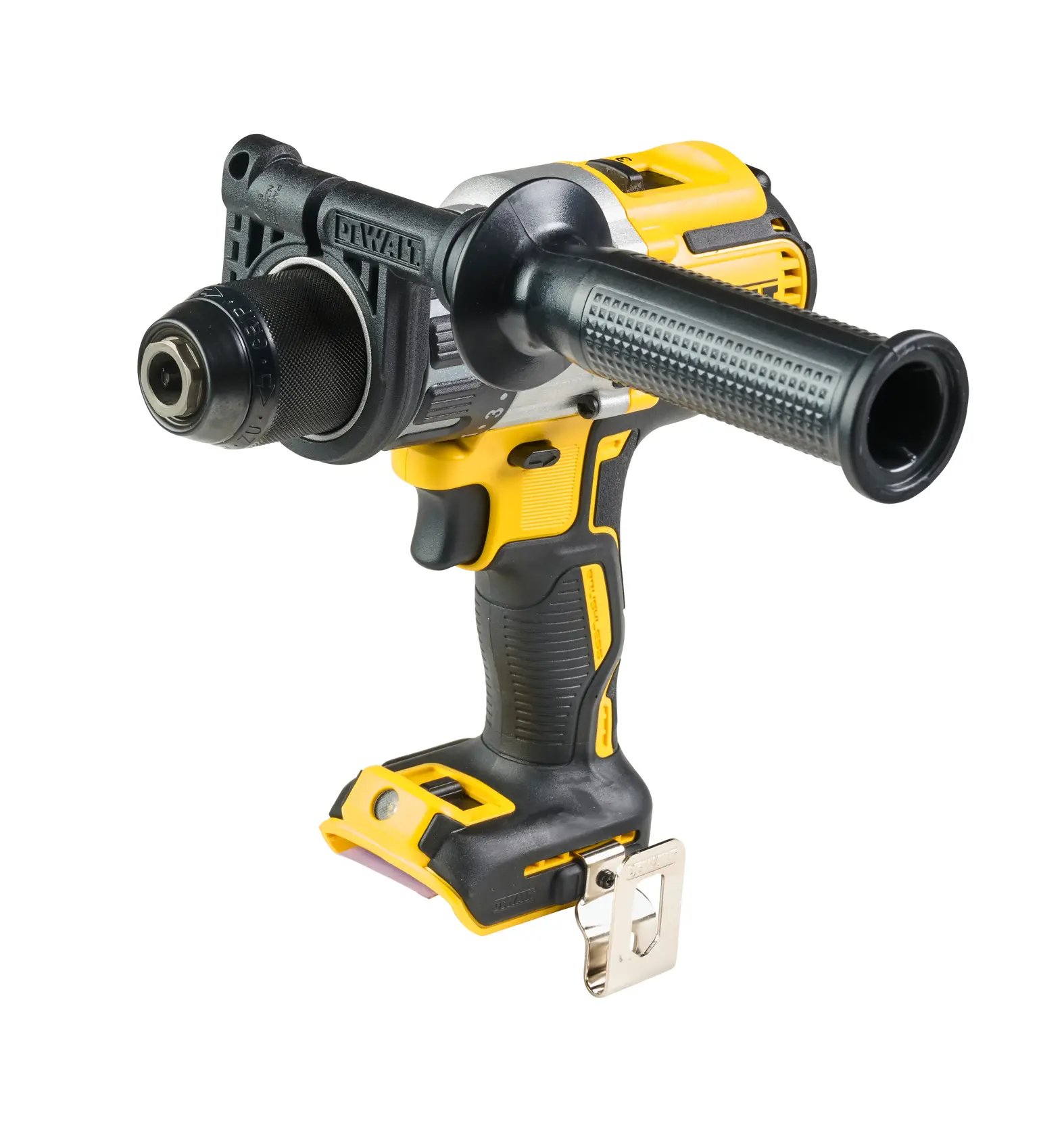 DEWALT drill for photography, SKUs DCZ501P3-XE, DCZ1201P3-XE, DCD996, DCZ401P3-XE. Yellow and black compact tool.