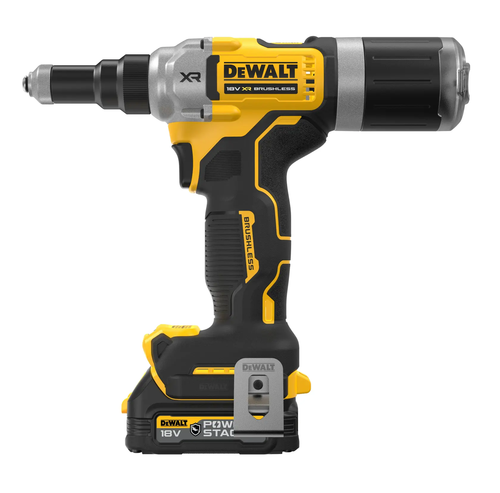 DEWALT DCF414E2GT herramienta inalámbrica amarilla y negra brushless con batería 18V.