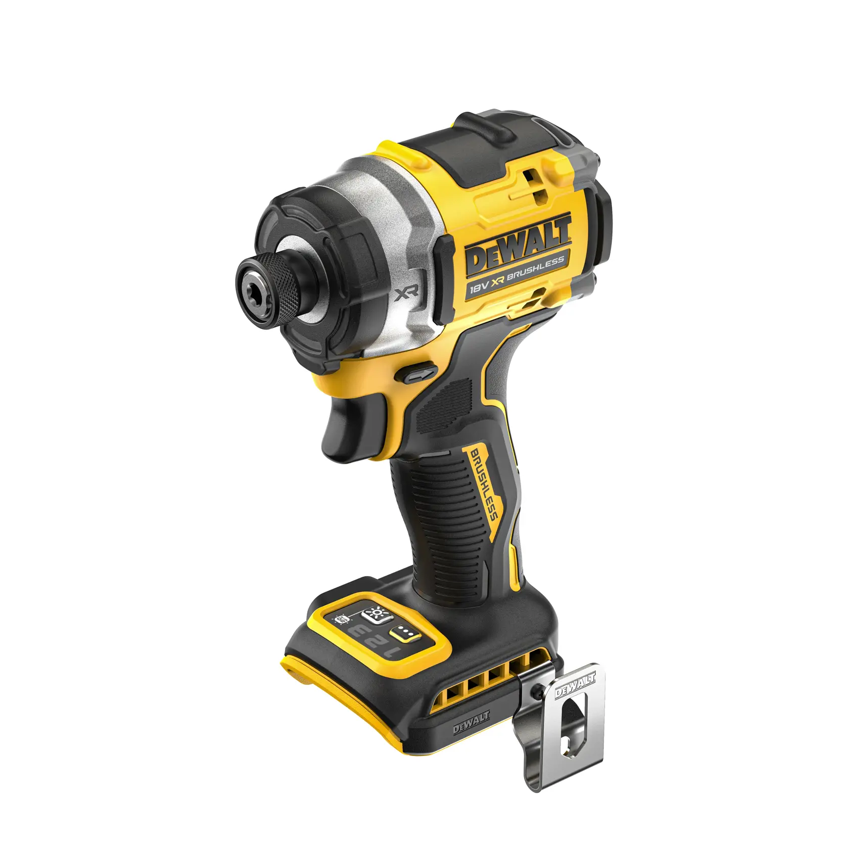 DEWALT tool for photography. Shown: DCZ507T2-XE, DCZ407P1T1-XE, DCZ607X2-XE, DCZ503X2-XE, DCF860N.