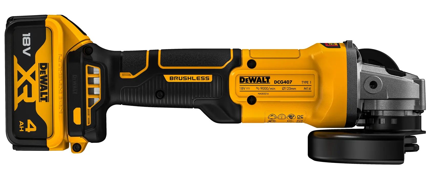 Amoladora inalámbrica DEWALT DCG407M2T, DCG407M2T-QW con batería XR 18V. Categoría: Fotografía.