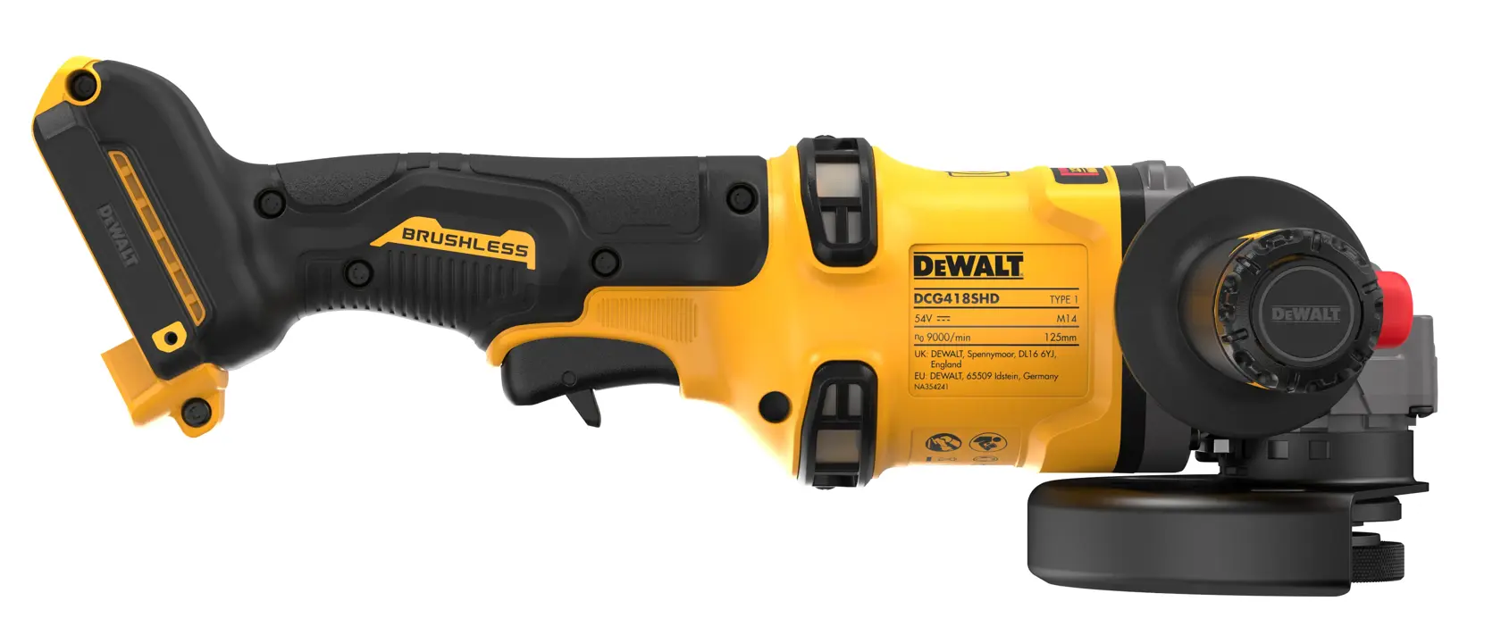 DEWALT® 54V XR Flexvolt® 125mm Side Handle Angle Grinder (Tool Only)