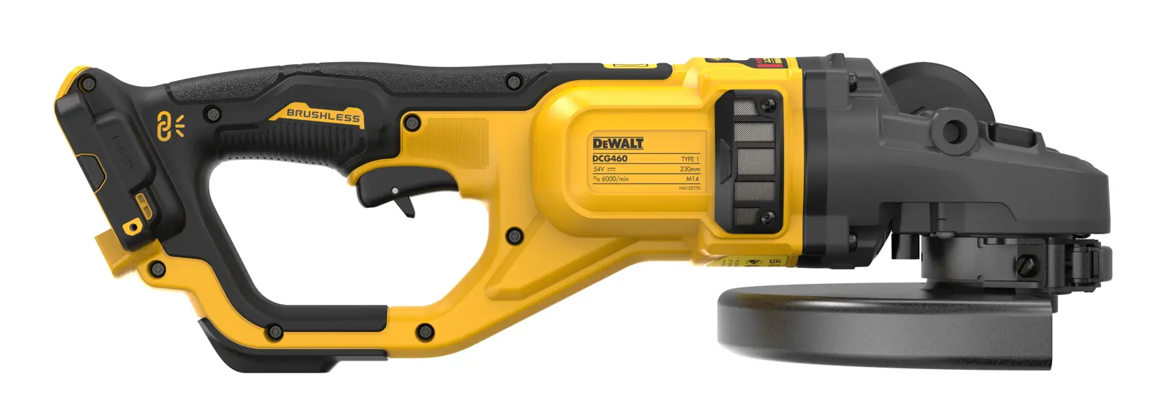 DEWALT® 54V XR Flexvolt® 230mm Angle Grinder (Tool Only) in Kit Box