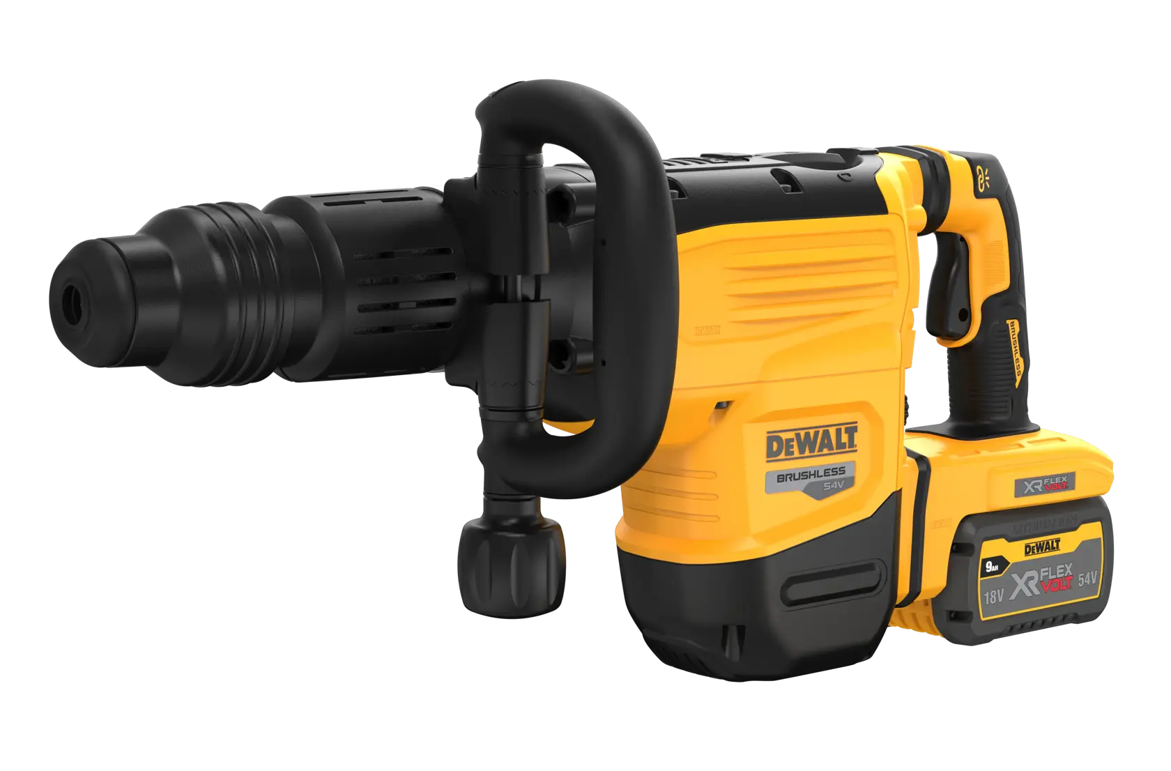 DEWALT cordless rotary hammer drill with yellow body, black handle and battery pack, model DCH892X2.