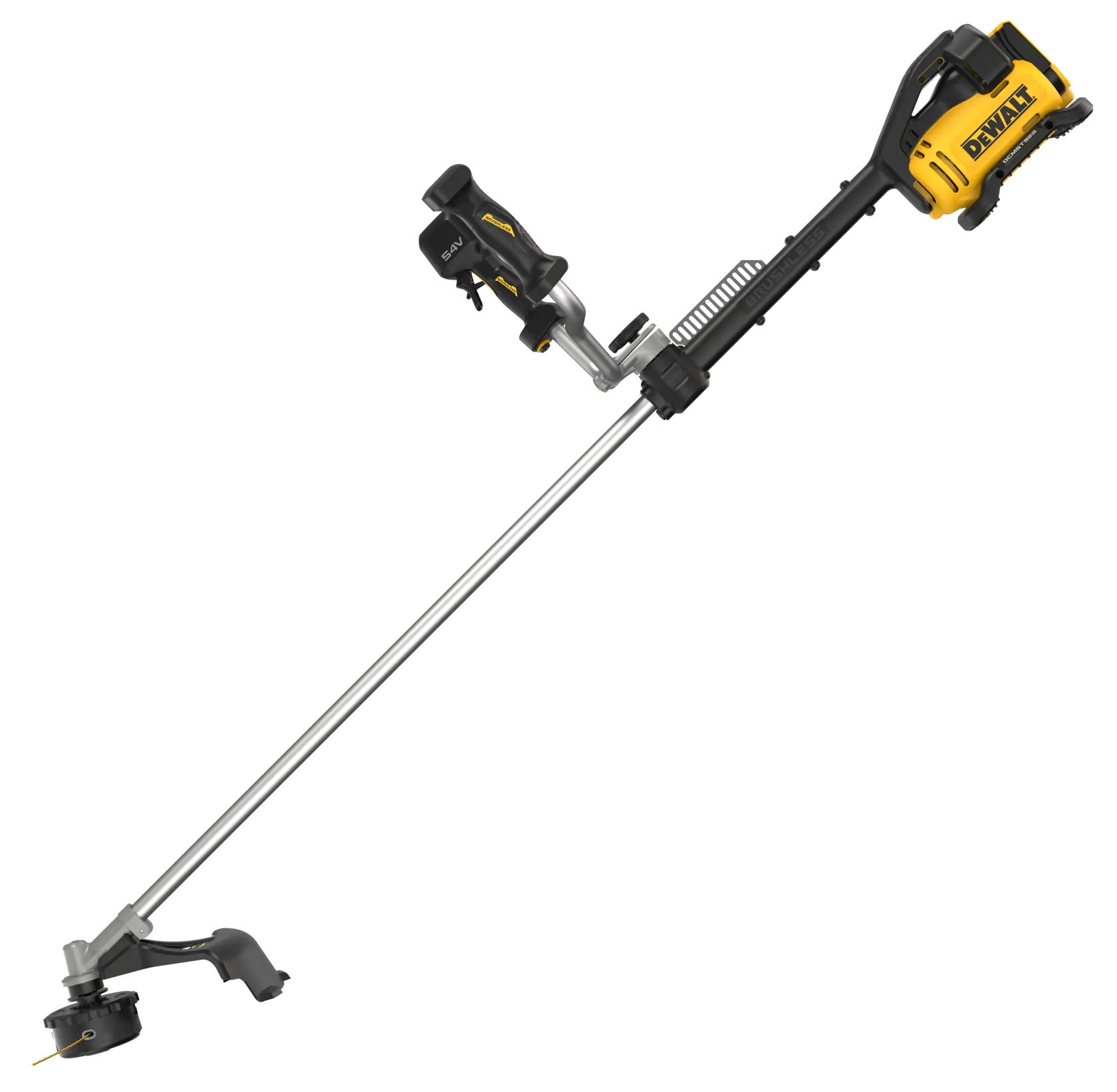 DEWALT grass trimmer, product DCMST922N, DCMST922N-XJ, shown with handle and cutting head.