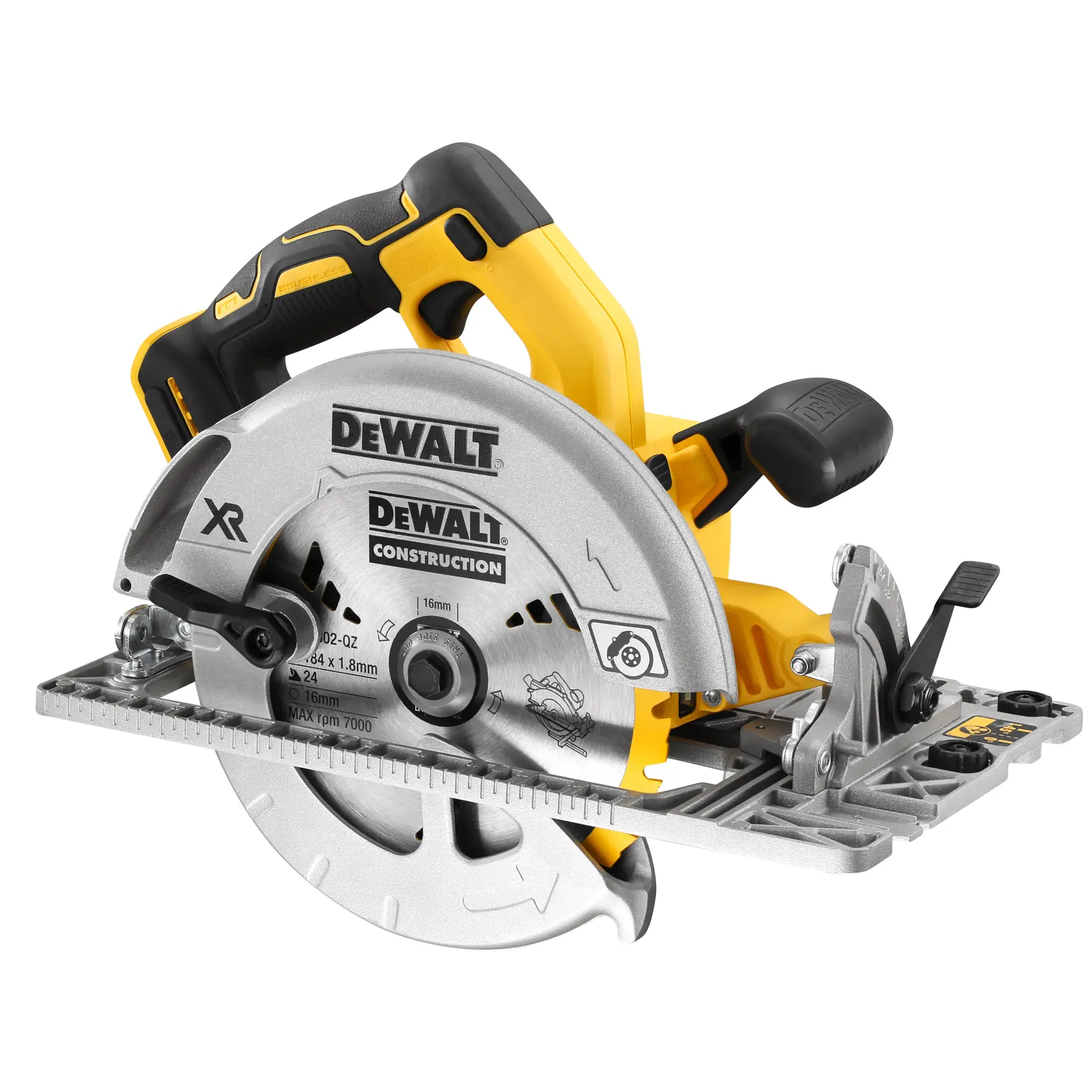 DEWALT® 18V XR® Brushless 184mm Rail Compatible Circular Saw (Tool Only)