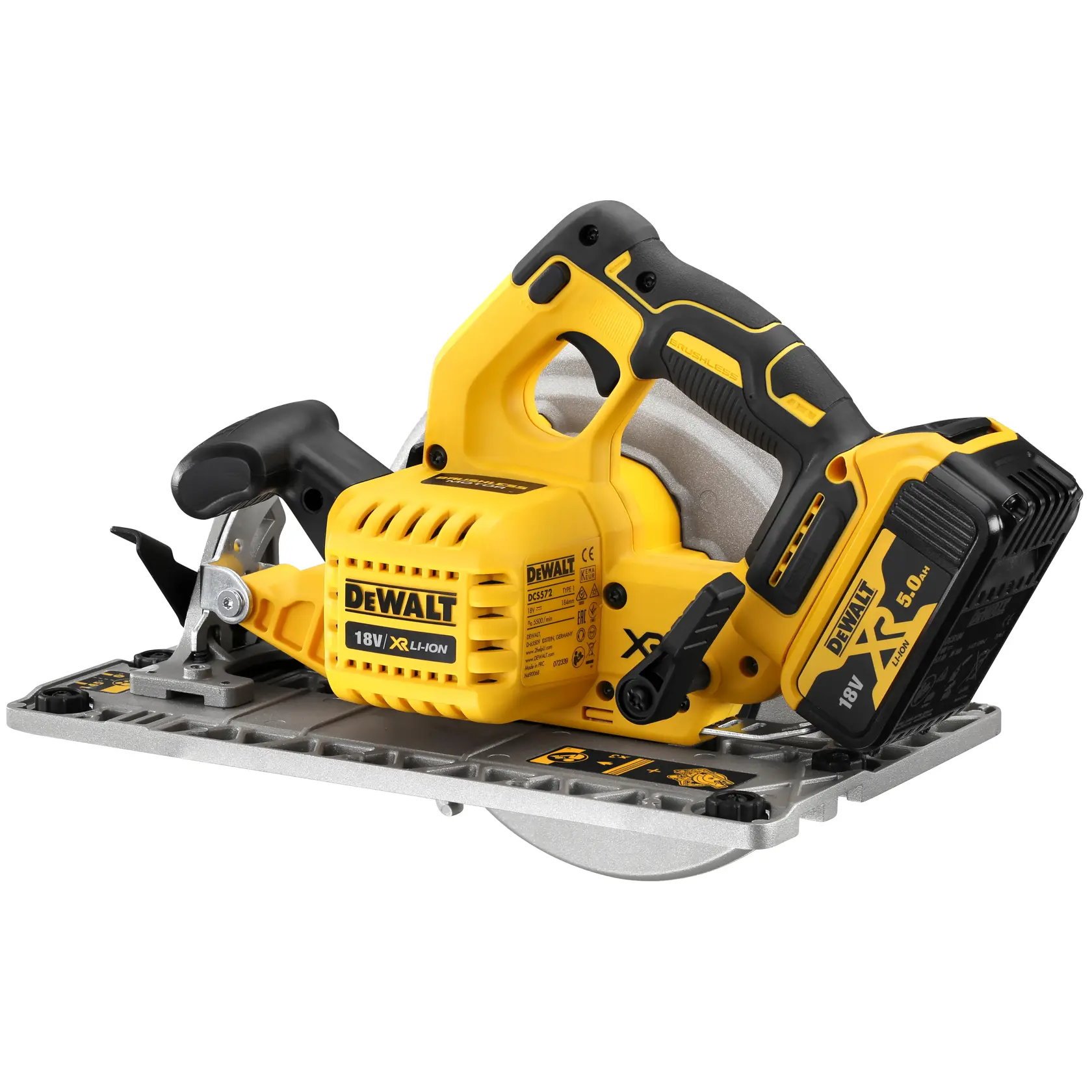DEWALT® 18V XR® Brushless 184mm Rail Compatible Circular Saw (Tool Only)
