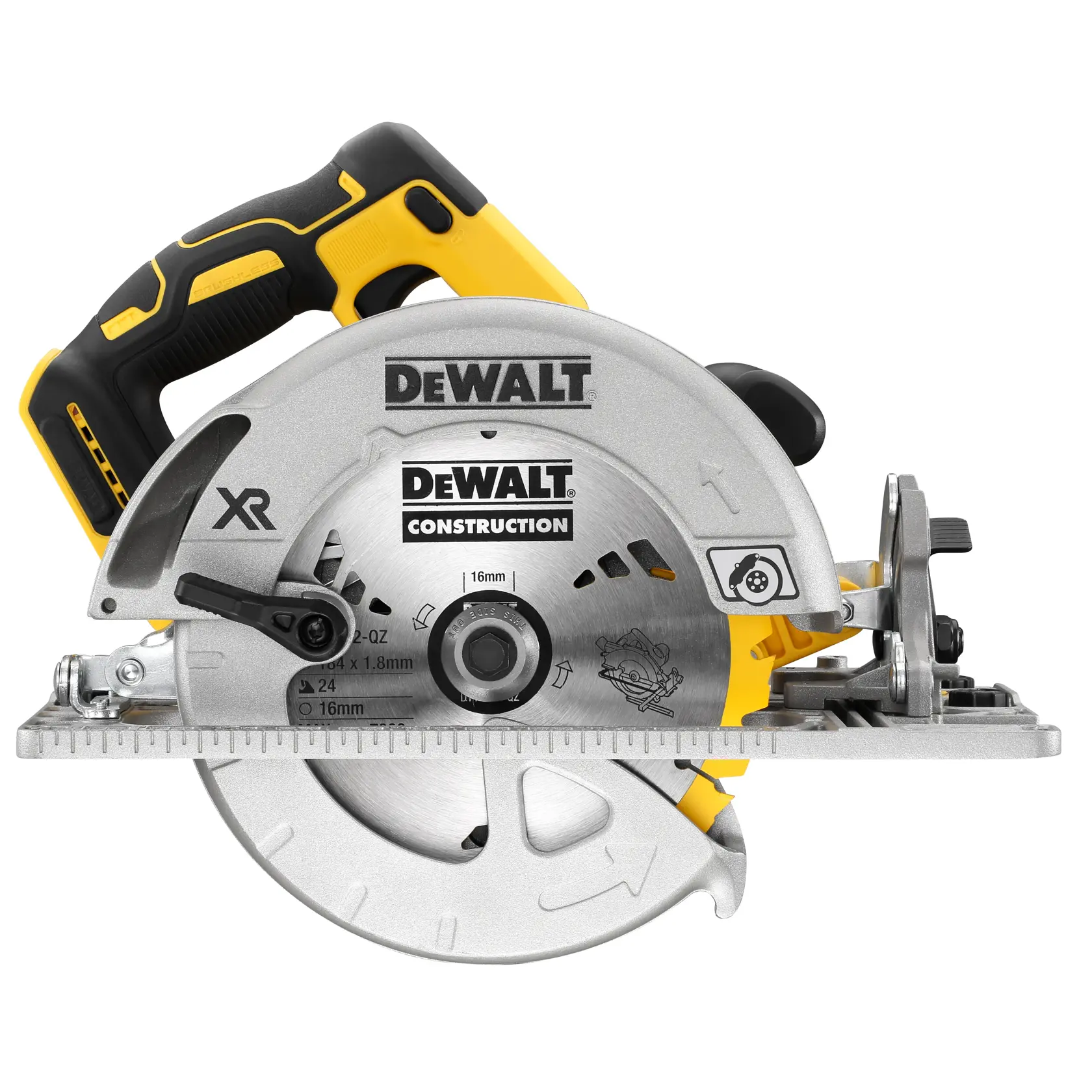 DEWALT® 18V XR® Brushless 184mm Rail Compatible Circular Saw (Tool Only)