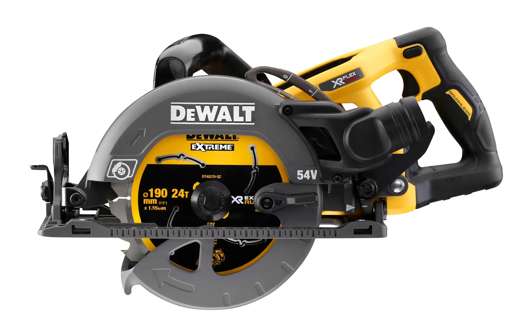 DEWALT® 54V XR Flexvolt® 190mm High Torque Circular Saw (Tool Only)