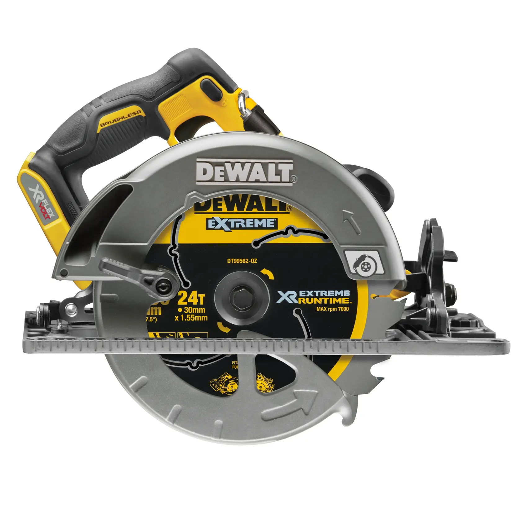 DEWALT® 54V XR Flexvolt® 190mm Rail Compatible Circular Saw (Tool Only)