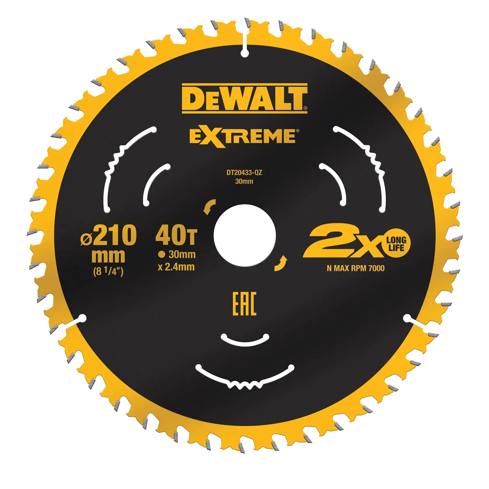 Graphic showing DEWALT XTREME Sub-Compact Series branding with the slogan 'Compact and Performance Packed' on a yellow background.
