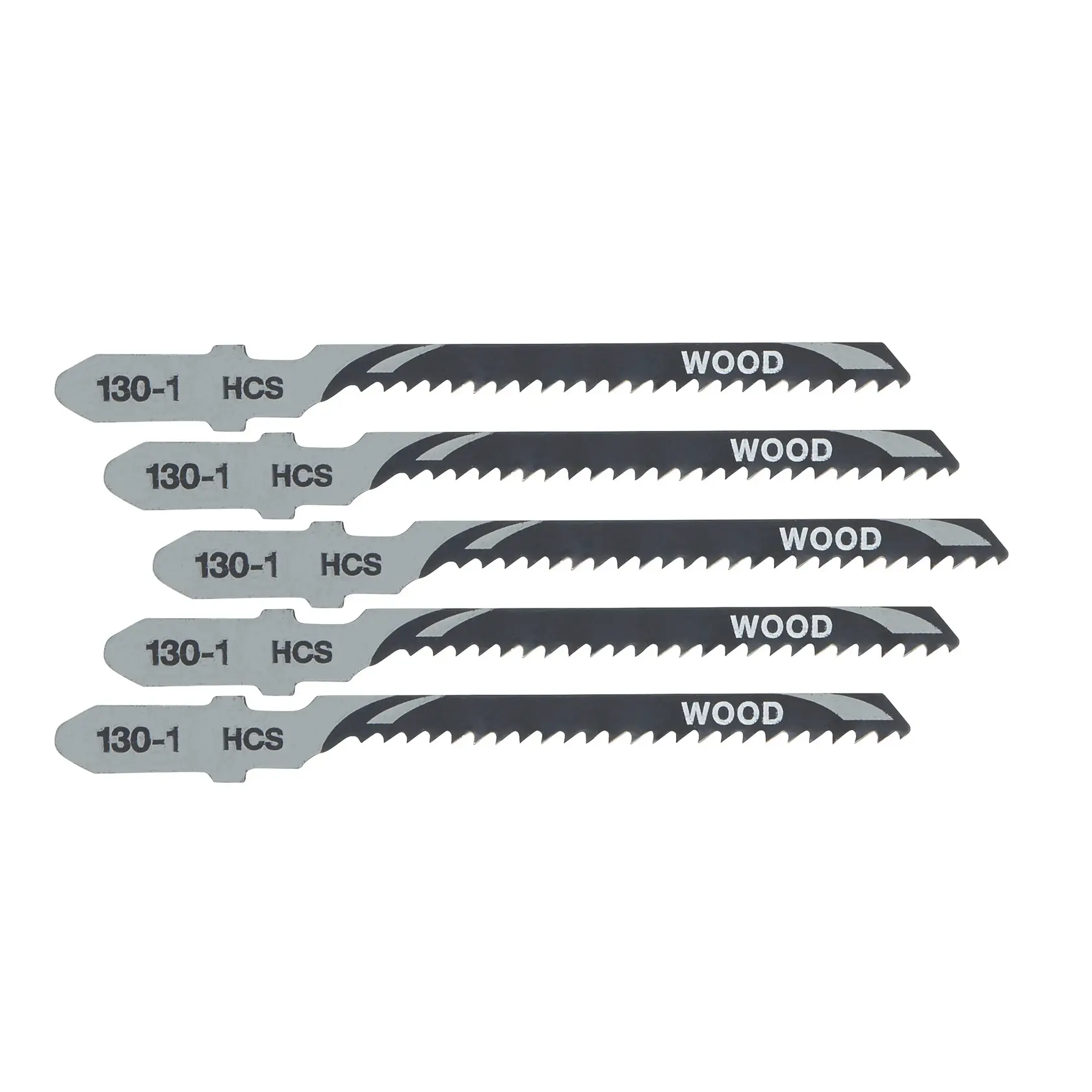 DEWALT jigsaw blades for wood, SKUs DT2050, DT2050-QZ, front view on white background.