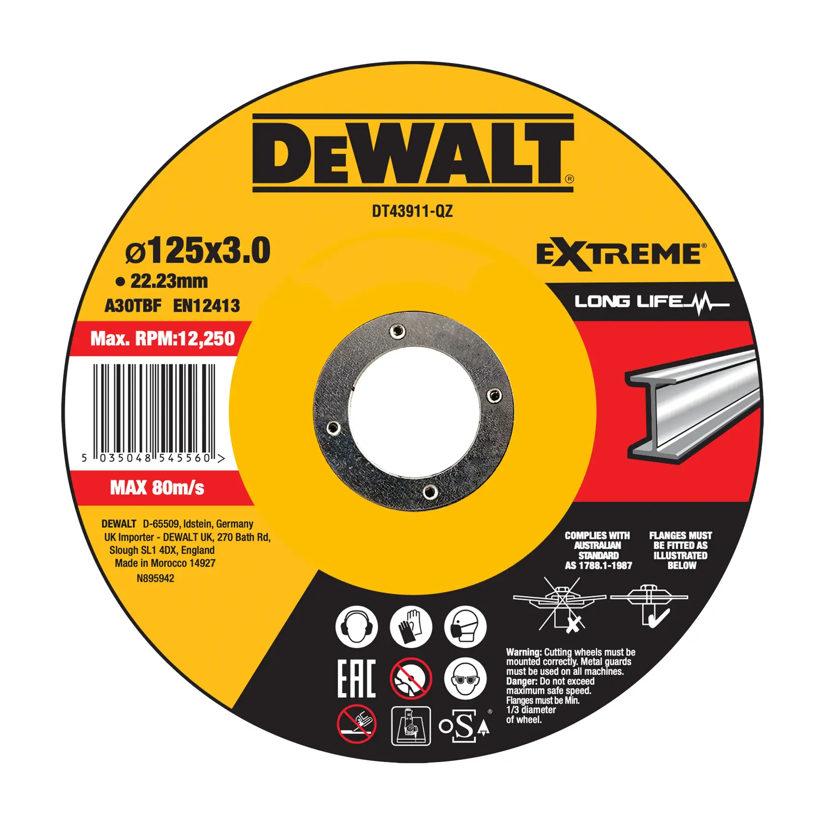 Graphic showing DEWALT XTREME Sub-Compact Series branding with the slogan 'Compact and Performance Packed' on a yellow background.