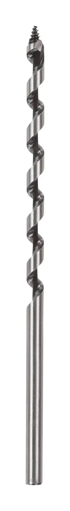 A metal wood auger drill bit with a spiral design for precise drilling, shown against a white background.