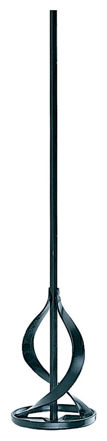 DEWALT DT4951, DT4951-QZ steel mixing paddle, black, front angle, product photography on white background.
