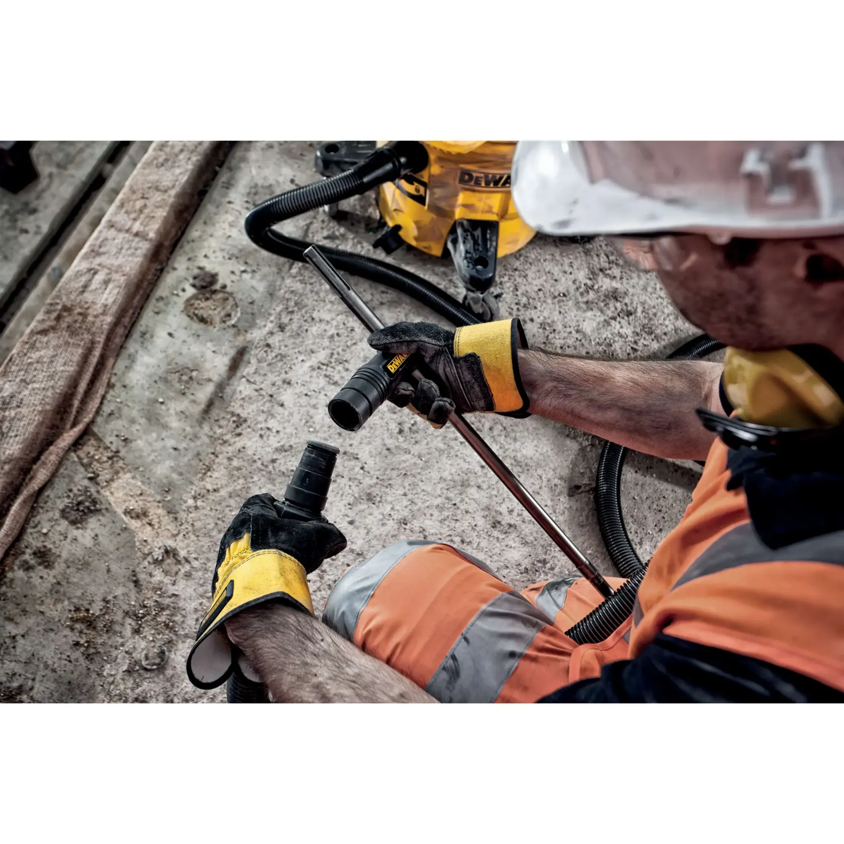 Graphic showing DEWALT XTREME Sub-Compact Series branding with the slogan 'Compact and Performance Packed' on a yellow background.