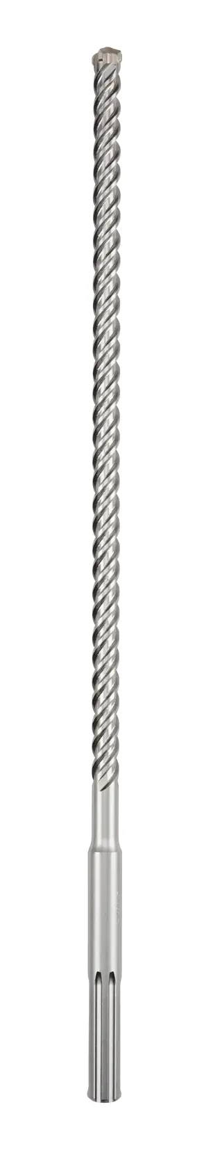 Photo of DEWALT DT60810 long SDS masonry drill bit, silver spiral design, product on white background.