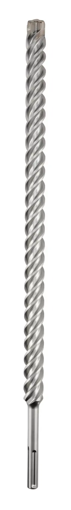 Photo of DEWALT DT60839 silver rotary hammer drill bit, spiral design, straight angle on white background.