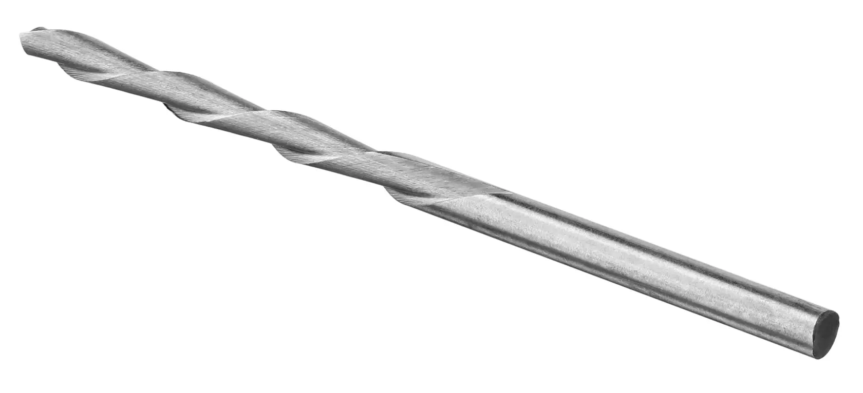 Single metal drill bit shown on a white background, suitable for precise drilling tasks.