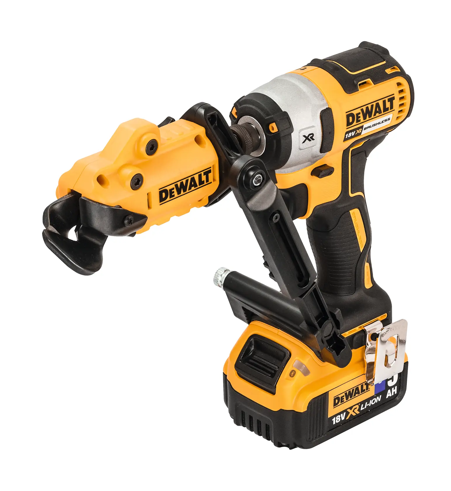 Graphic showing DEWALT XTREME Sub-Compact Series branding with the slogan 'Compact and Performance Packed' on a yellow background.