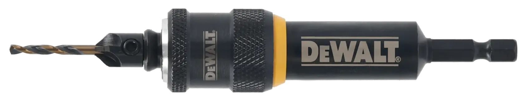 DEWALT DT70787 drill bit accessory with quick-change hex shank, shown on white background.