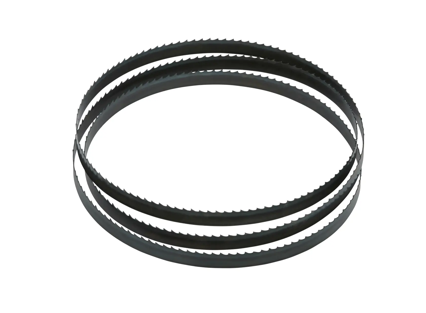 DEWALT DT8474 band saw blade with sharp teeth, designed for precise cutting in metalworking or woodworking tasks.