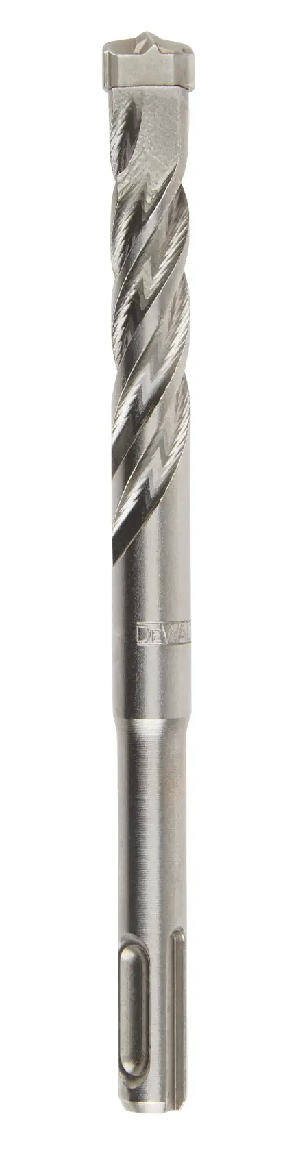 Photo of DEWALT DT8933 SDS-Plus rotary hammer drill bit, metal, straight angle, isolated on white background.