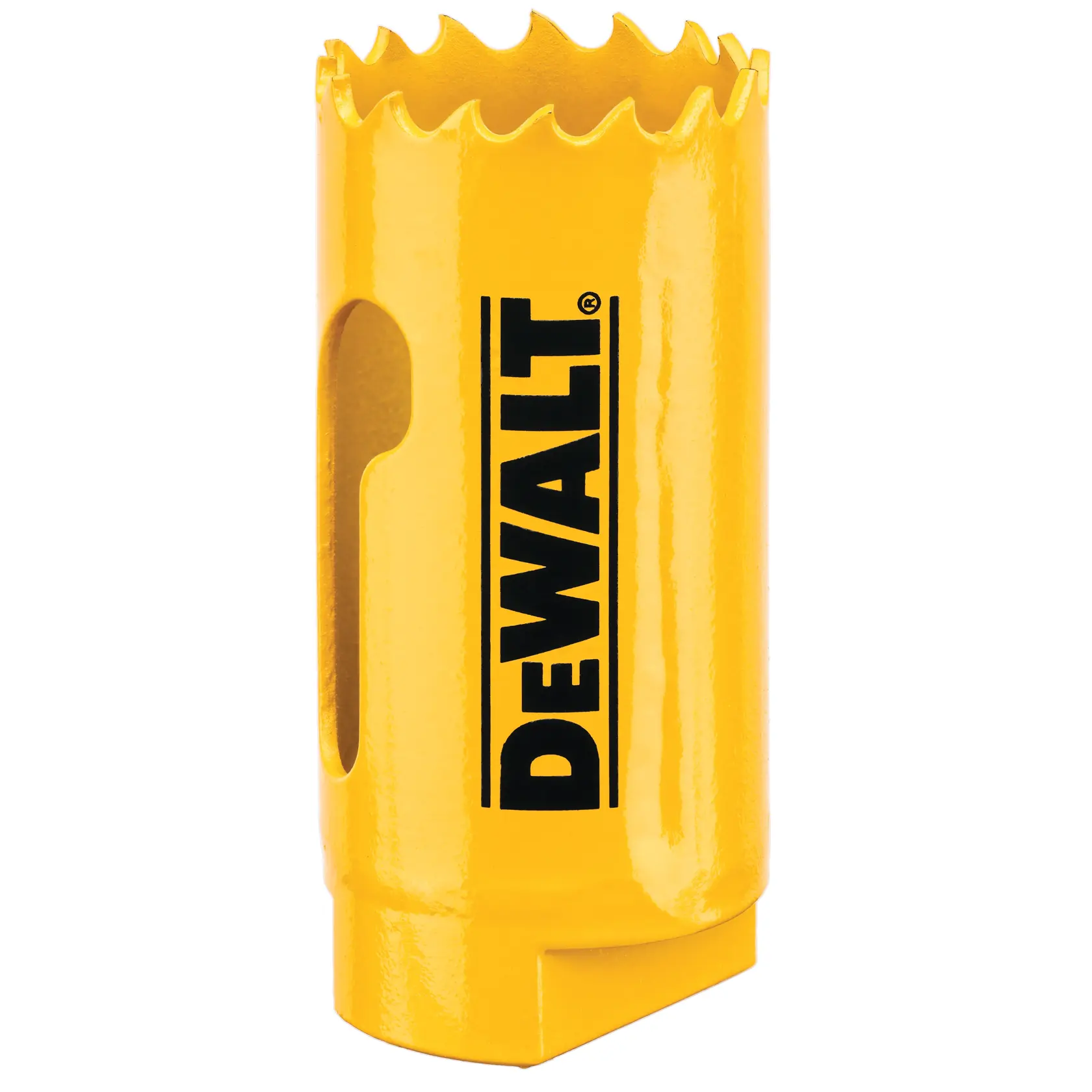 DEWALT hole saw, yellow, for photography. SKUs: DT90303, DT90303-QZ.
