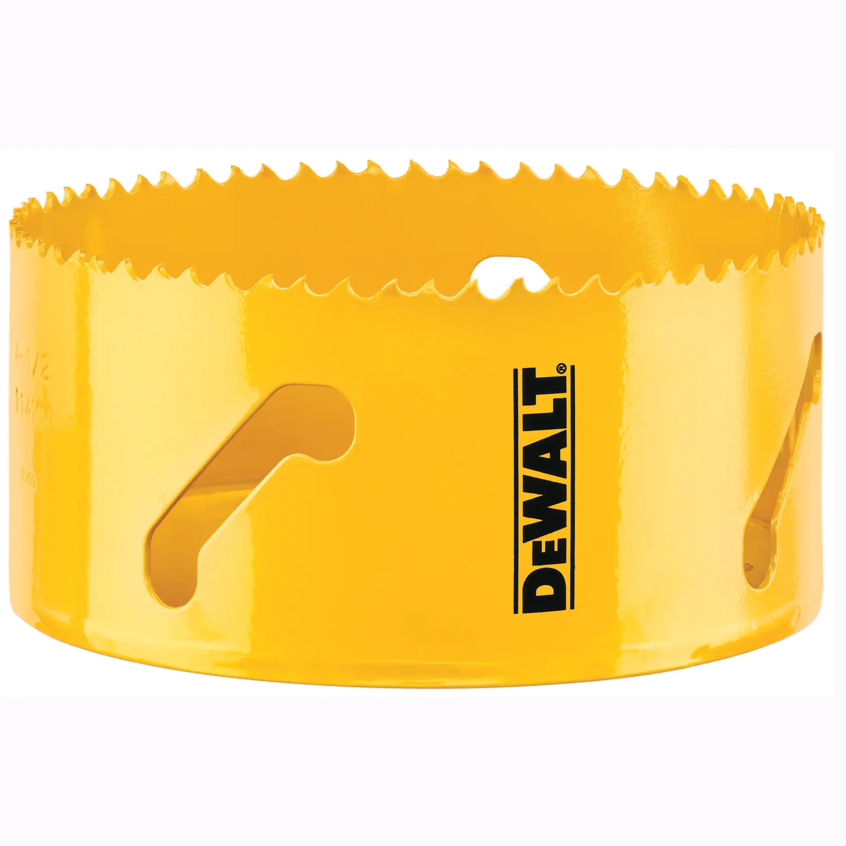 Graphique montrant la marque DEWALT XTREME Sub-Compact Series avec le slogan 'Compact et performance garantie' sur un fond jaune.