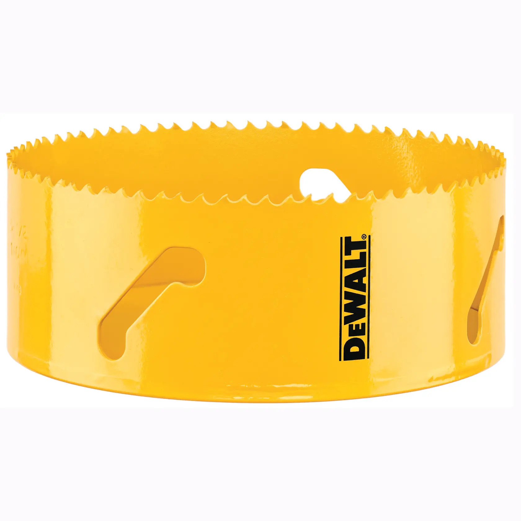 Graphique montrant la marque DEWALT XTREME Sub-Compact Series avec le slogan 'Compact et performance garantie' sur un fond jaune.