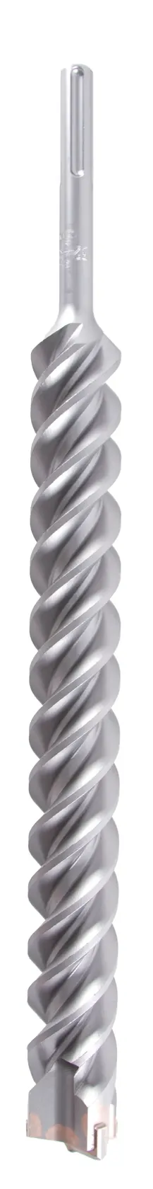 A DEWALT DT9447 silver masonry drill bit with spiral fluting, photographed upright on a white background.