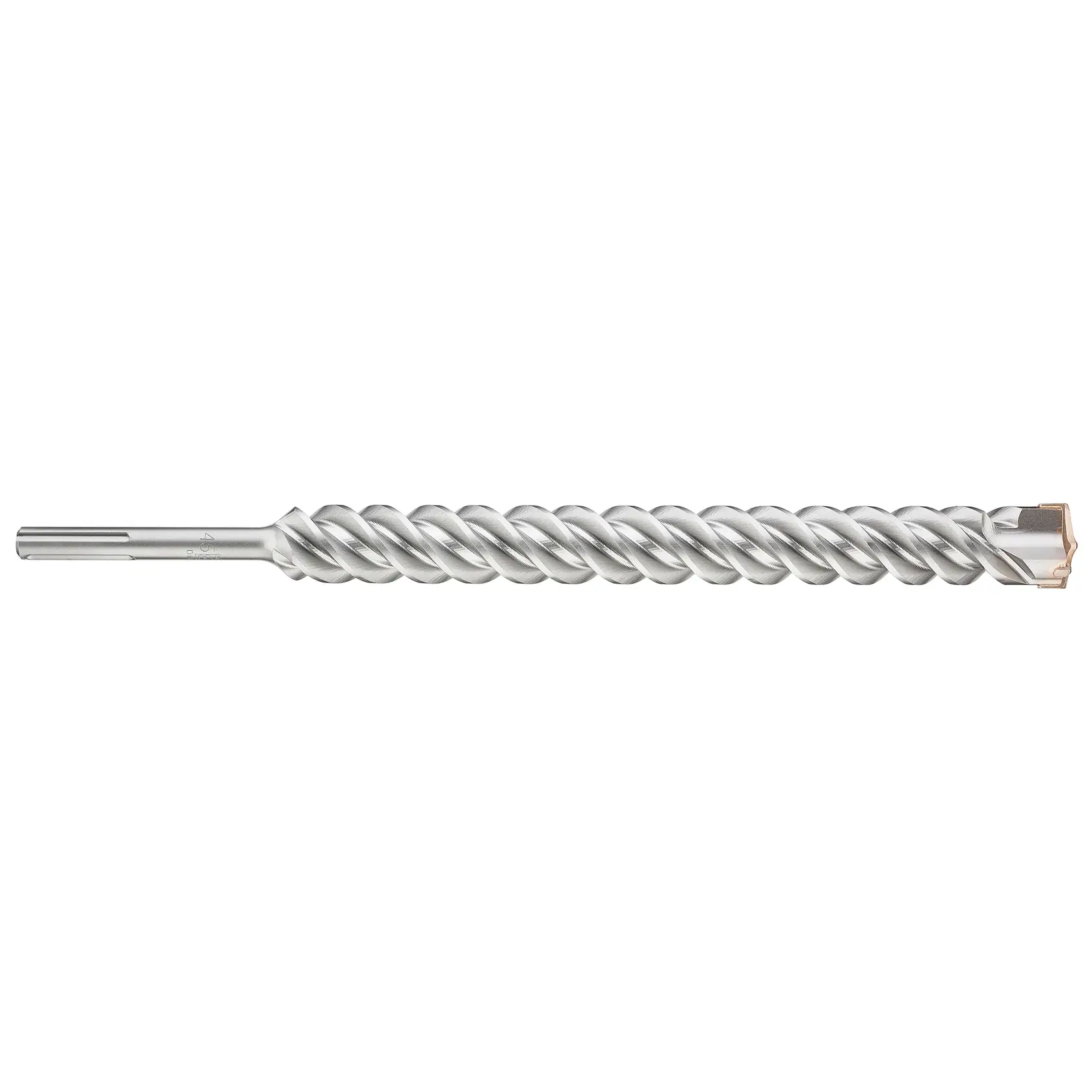DEWALT DT9448 SDS-max hammer drill bit, silver finish, spiral design, side angle, tool photography.