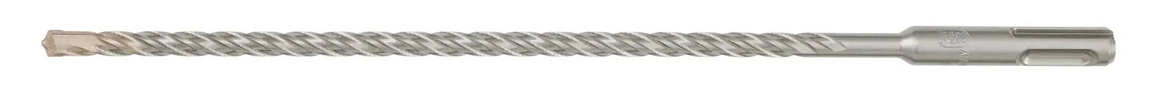 Photo of DEWALT DT9527 SDS-Plus masonry drill bit, silver, spiral flute, side angle, SKU DT9527.