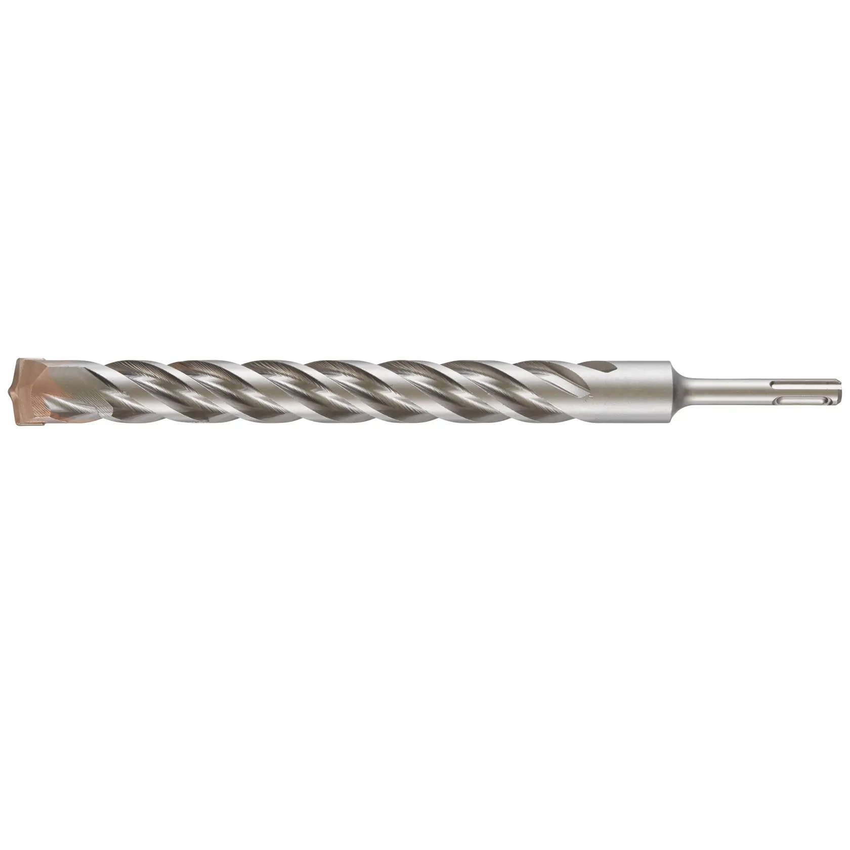 Photo of DEWALT SDS-Plus drill bit DT9612, silver spiral design, white background.