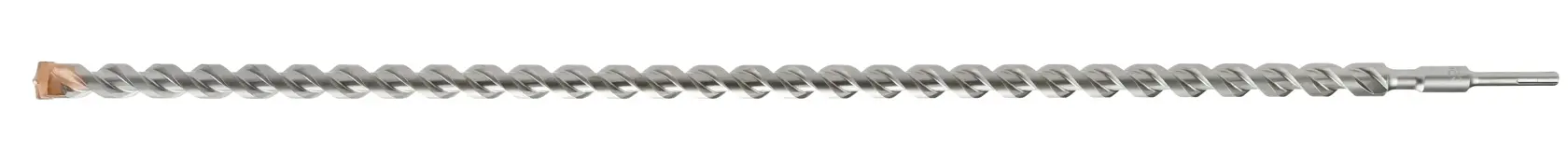 Photo of DEWALT drill bit, silver, spiral design, white background. SKUs: DT9620, DT9620-QZ. Photography.