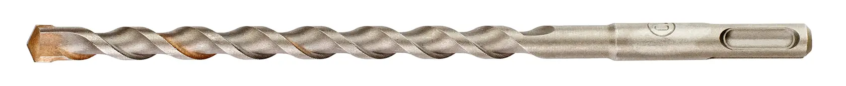 Single DEWALT metal masonry drill bit with SDS shank, spiral flutes and carbide tip, isolated on white background.