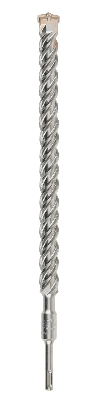 A DEWALT SDS-plus masonry drill bit with a spiral flute design, shown vertically on a white background.