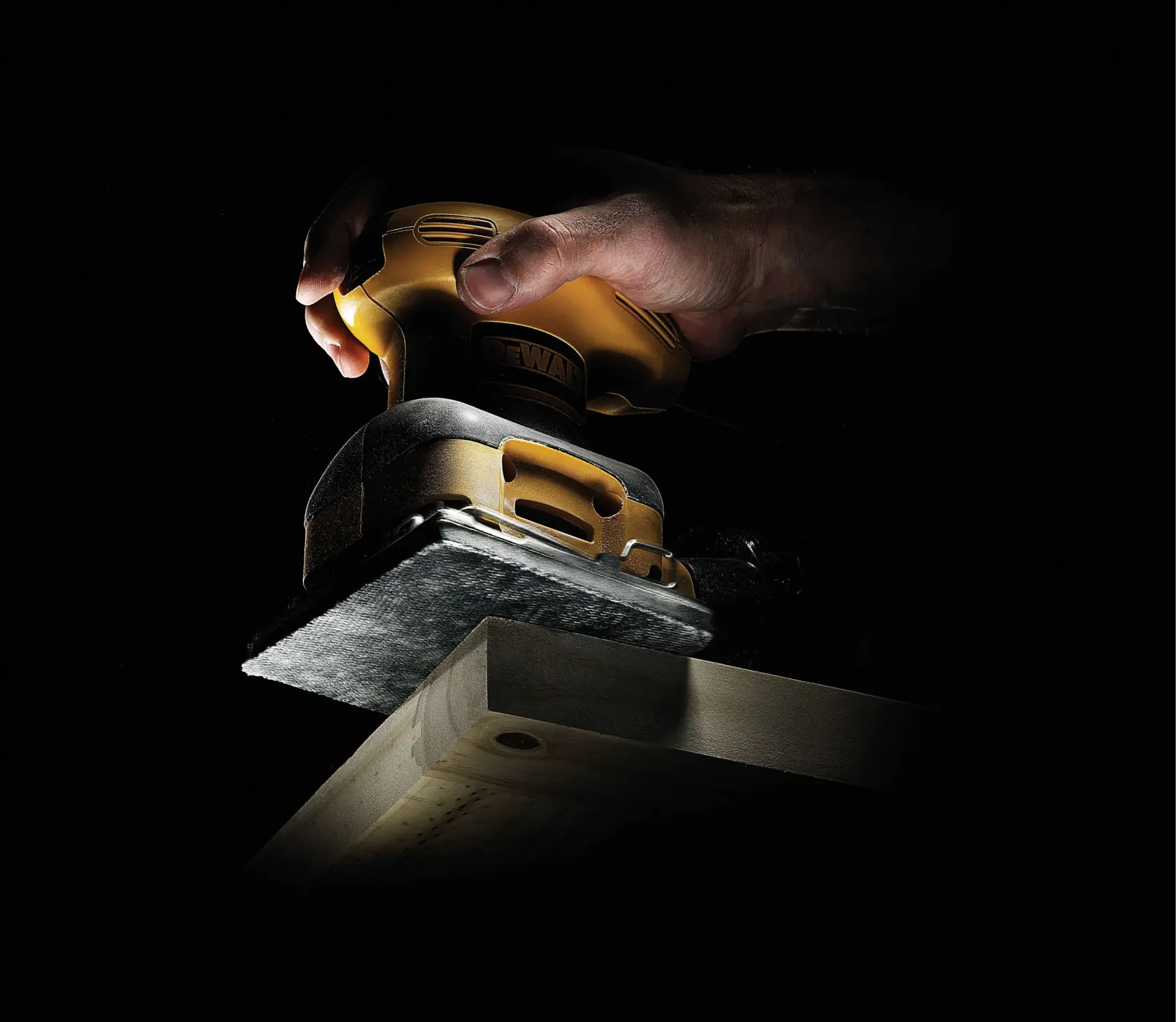Graphic showing DEWALT XTREME Sub-Compact Series branding with the slogan 'Compact and Performance Packed' on a yellow background.