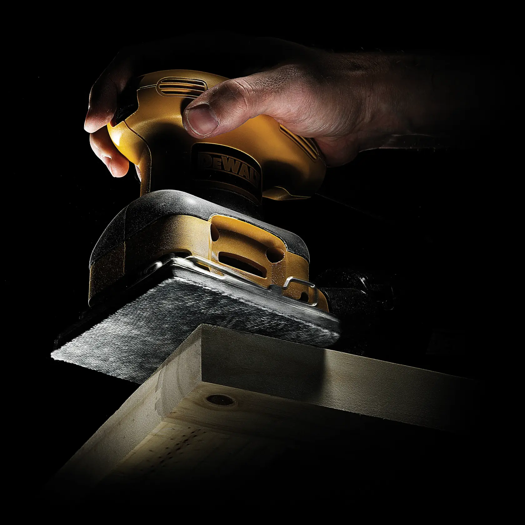 Graphic showing DEWALT XTREME Sub-Compact Series branding with the slogan 'Compact and Performance Packed' on a yellow background.