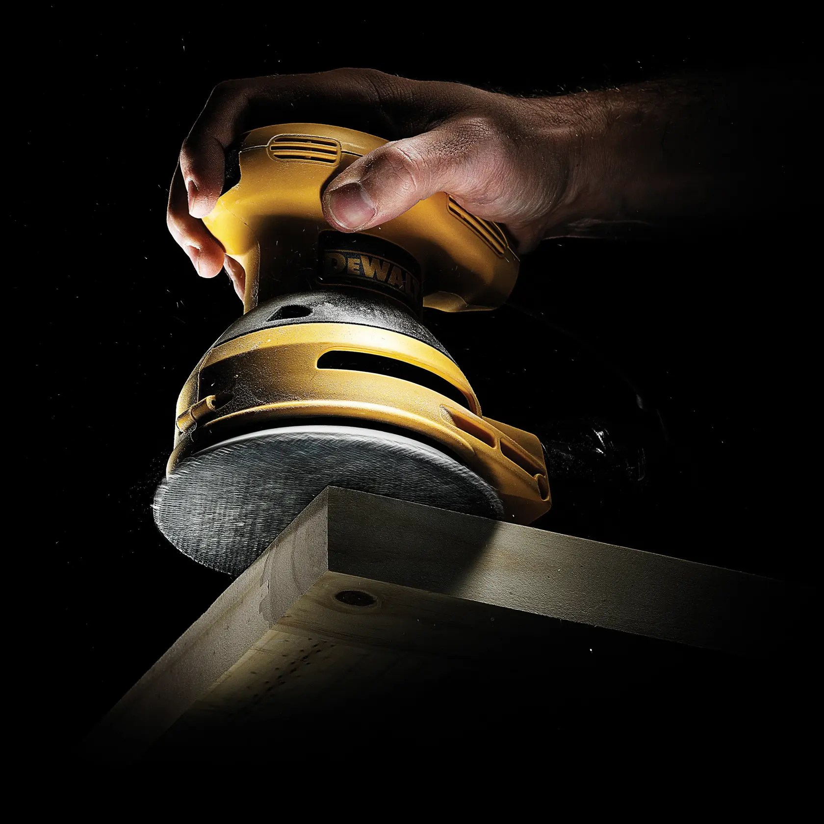 Graphic showing DEWALT XTREME Sub-Compact Series branding with the slogan 'Compact and Performance Packed' on a yellow background.