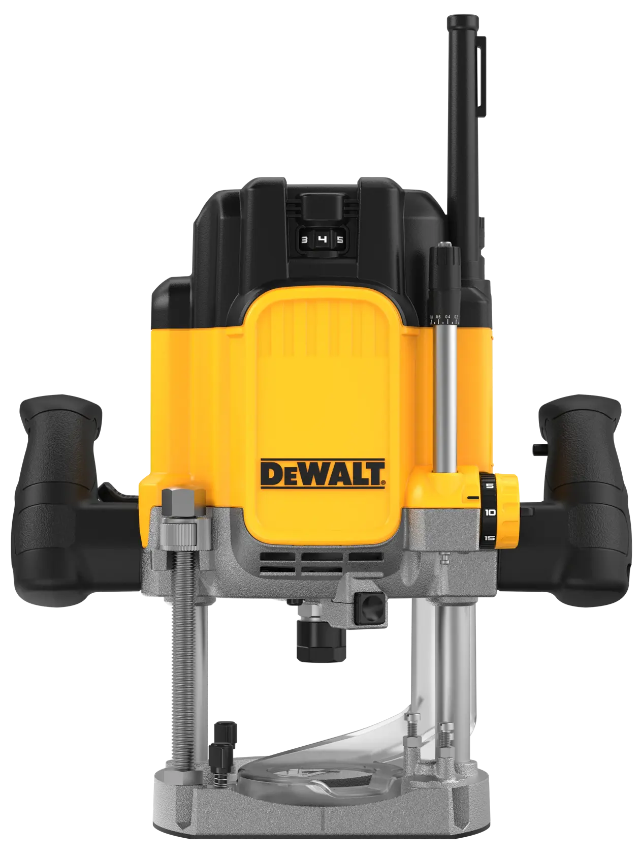 DEWALT DWE625-QS, DWE625 herramienta fotografía. Dispositivo amarillo-negro portátil, vista frontal.