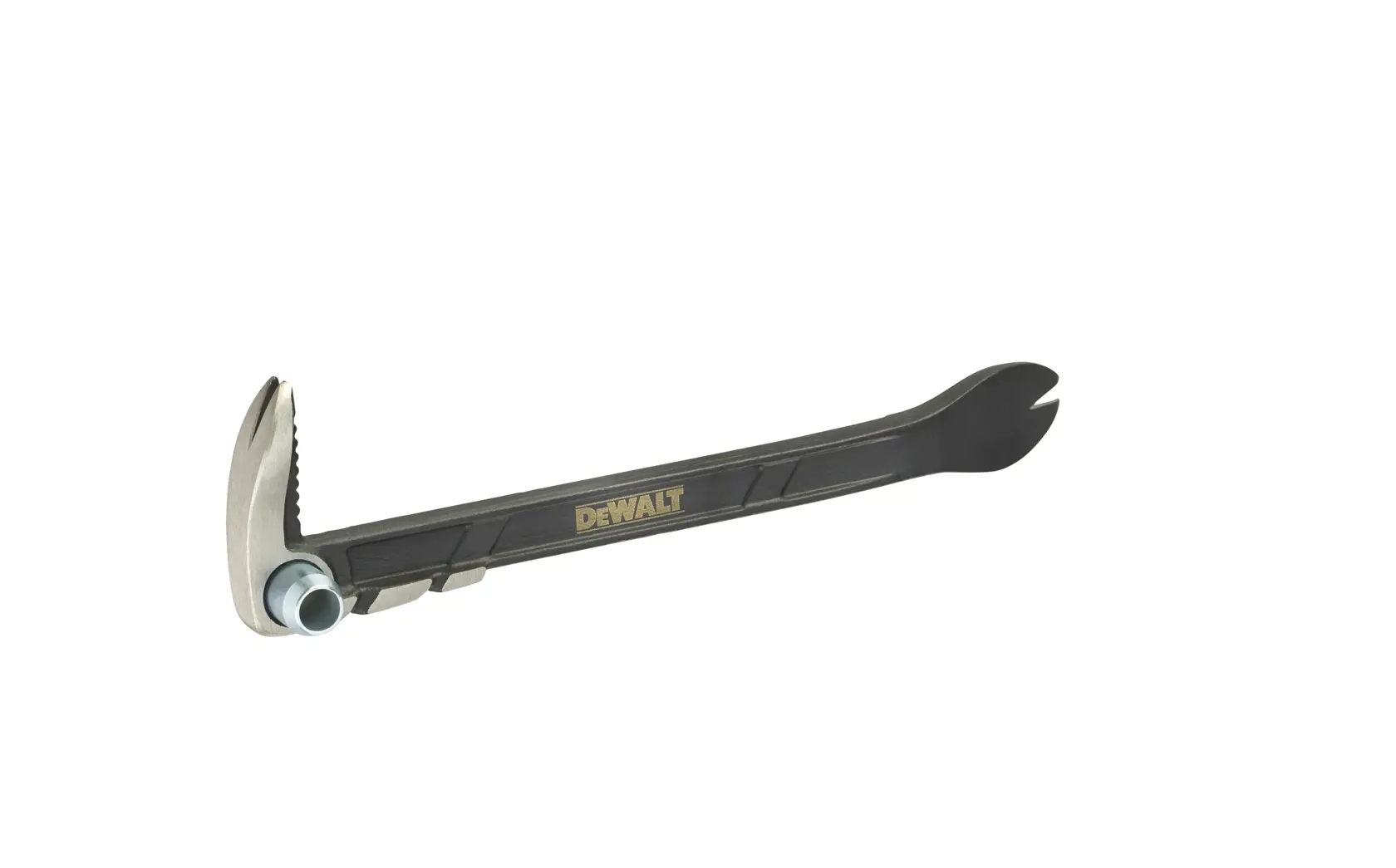 DEWALT Brecheisen mit ergonomischem schwarzem Griff und zwei Enden zum Hebeln und Nagelziehen.