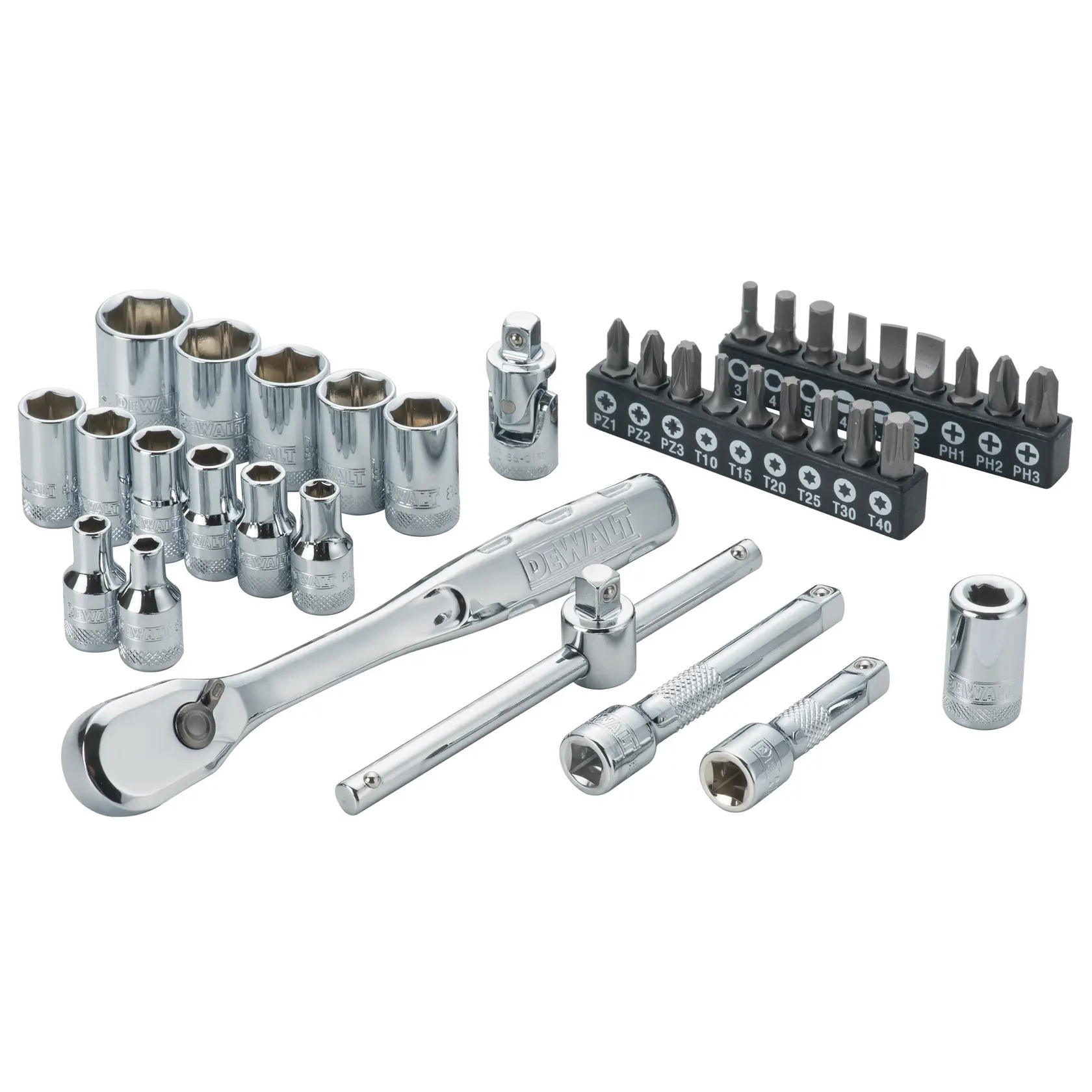 DEWALT® 1/4" Full Metric Socket Set (37 pcs.)